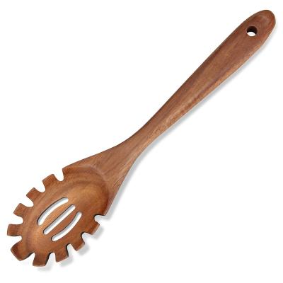 China Household kitchen wooden spoon pasta spoon Serving bamboo spoon for sale
