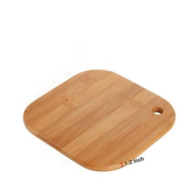 China Handmade Vegetable 20x20x3cm Mini Bamboo Cutting Board For Children for sale
