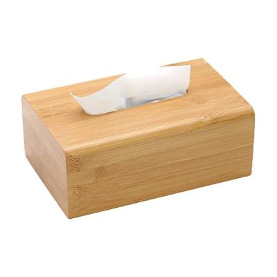 China Bamboo Paper 21*14*8CM Eco Friendly Tissue Box Rectangular Wood for sale