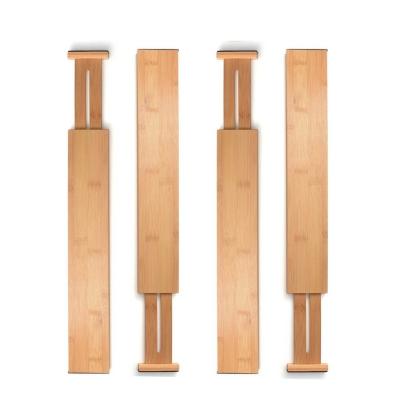 China Water Resistance Bamboo Drawer Dividers Set Of 6 For Kitchen Utensils for sale