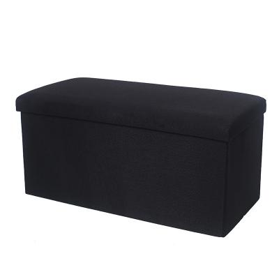 China Padded Seat Linen Storage Boxes Storage Ottoman Cube 30*30*30cm for sale