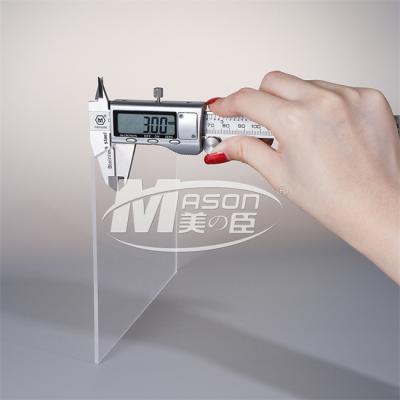 Chine Feuille acrylique en plastique de Pmma de feuille de Plexi de perspex acrylique 3mm clair décoratif en verre à vendre