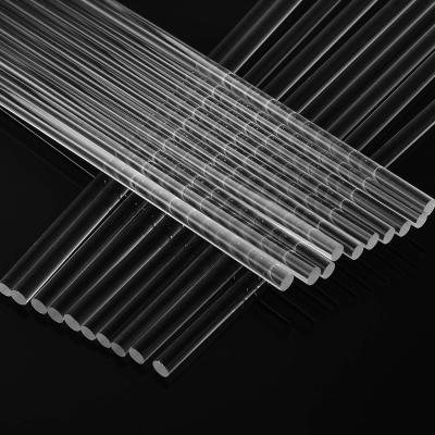 China 120mm Clear Transparent Acrylic Curtain Rod Exruded Clear Acrylic Bar Rods for sale