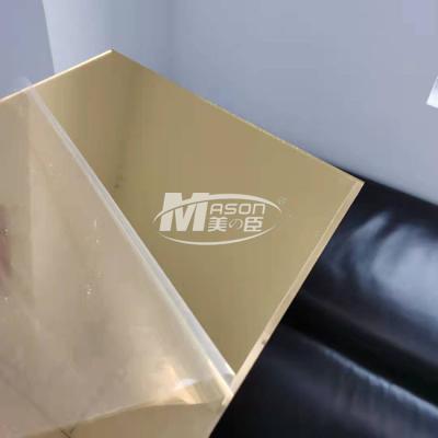 Chine Haute une feuille acrylique réfléchissante 1mm de miroir d'or argenté acrylique de miroir de manière à vendre