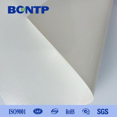 China Block Out PVC Coated Polyester Tarpaulin Tent Flame Resistant Canvas 850g for sale