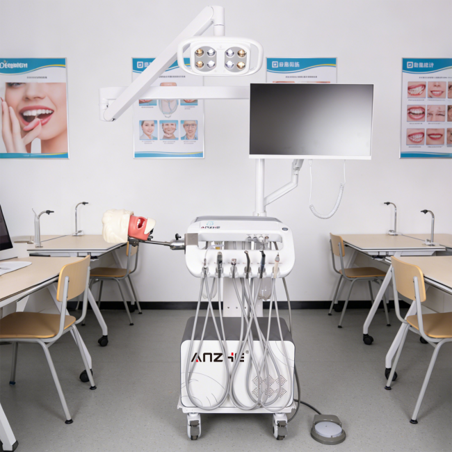 Dental Training Simulator with Phantom Head - Side View