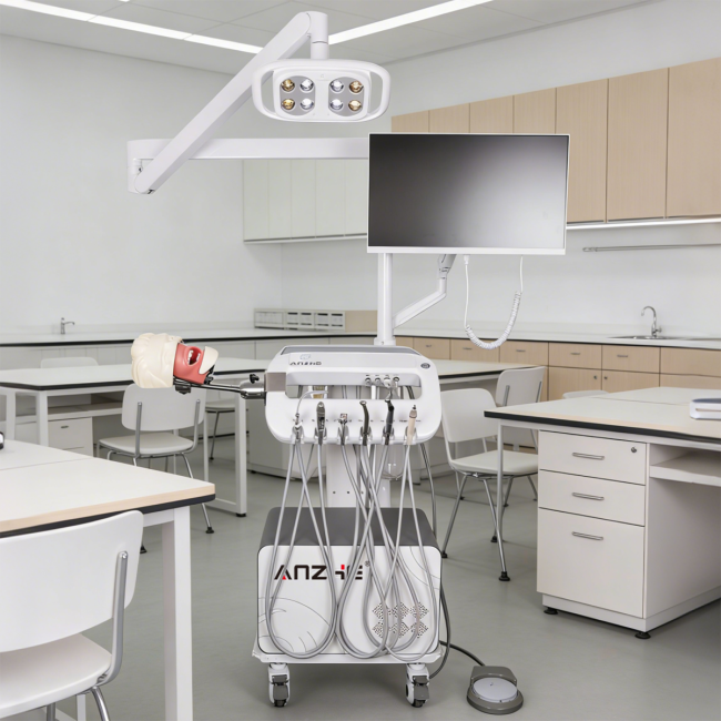 Dental Training Simulator with Phantom Head - Front View