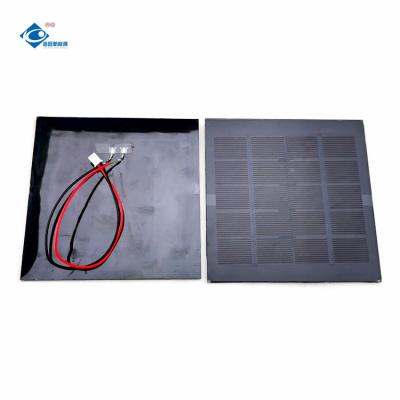 China 1.7W Portable Glass Solar Panel Charger ZW-120120 Poly Glass Paminated Solar Panels 5V 350mA for sale