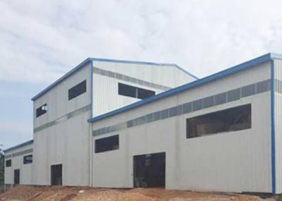 China 54m*20m Prefabricated Steel Workshop Construction Prefab Steel Frame House GB for sale