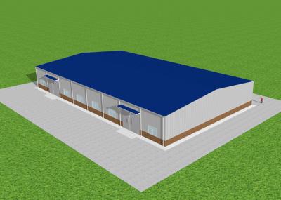China Waterproof Steel Structure Workshop Fabricated Steel Portal Frame Warehouse GB for sale