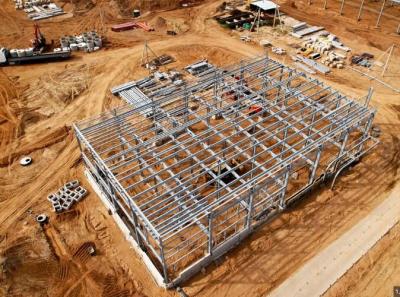 China Proceso de construcción prefabricada de acero Portal de fábrica Taller de construcción de acero en venta