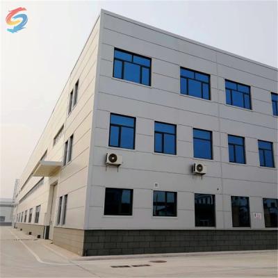 China Prefabricated Steel Construction with Insulated Wall for office supermarket for sale