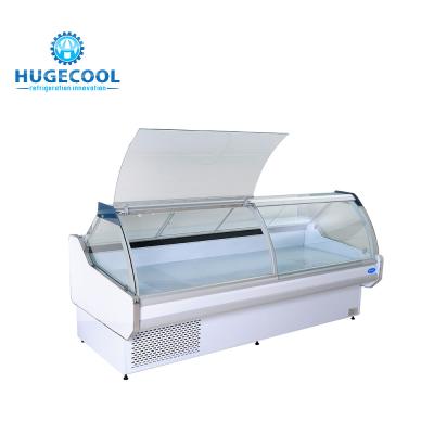 China Supermarket Commercial Display Fridges , Refrigerated Display Cabinet With Double Glass Door for sale