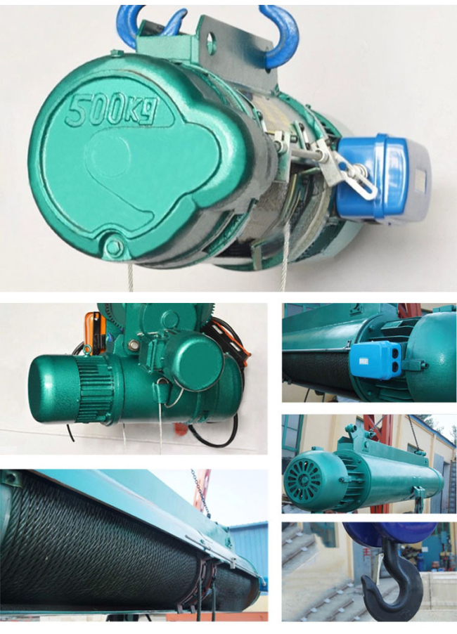 Electric Single Speed 10ton CD Model Wirerope hoist Applications for I-beams
