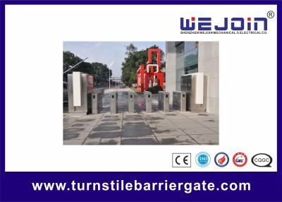 China Organic Speed Gate Retractable Flap Barrier Gate Stainless Steel Pedestrian Turnstiles for sale