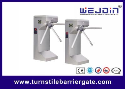 China Drop arm Semi-automatic stainless steel Tripod Turnstiles with Controller and Fingerprint, RFID Reader for sale