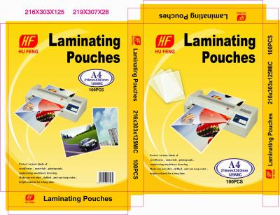 China A4 A3 80MIC 125MIC thermal hot PET laminating pouch film lamination pouches sheet laminate laminator roll film suppliers for sale