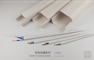 China Environment Friendly Plastic Cable Trough , Custom Color Plastic Cable Cover for sale