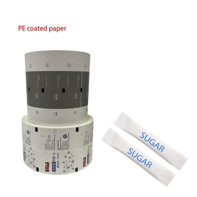 China Heat Seal PE Coated White Paper Rolls For Sugar Stick Packing for sale
