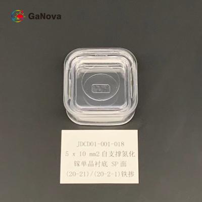 China 5x10mm2 Sp Face Gan Epitaxial Wafer Un Doped Si Type Gan Single Crystal Substrate for sale