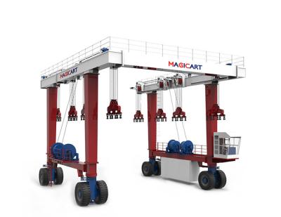China BH Side Lifting Rubber Tired Mobile Gantry Cranes RTG For Lift Boat for sale