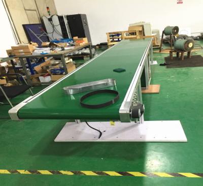 China Automatic Industry Flat Green PVC Belt Conveyor Transfer Systems With CE Passed for sale