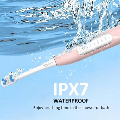 China Slim Electric Toothbrush Adults Rechargeable 3 Brushing Modes 2 Minute Timer Black White Travel Battery Replacement for sale