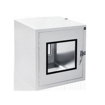 China Single Gmp Embedded Static Pass Box Window Mechanical Interlock For Food Industry / Hospital for sale