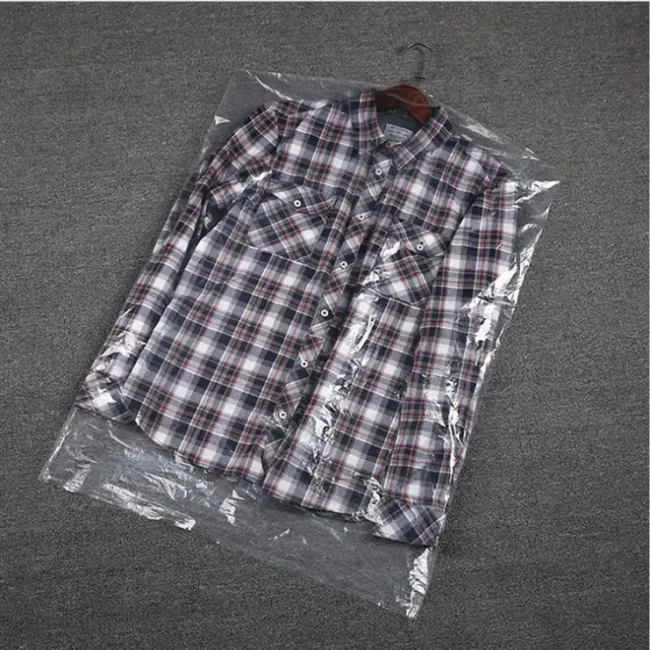 LDPE Transparent Clear Dry Cleaning Custom Printed Waterproof Plastic Garment Cover Bag