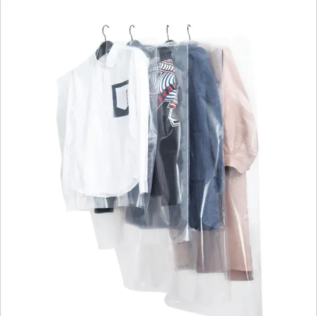 LDPE Transparent Clear Dry Cleaning Custom Printed Waterproof Plastic Garment Cover Bag