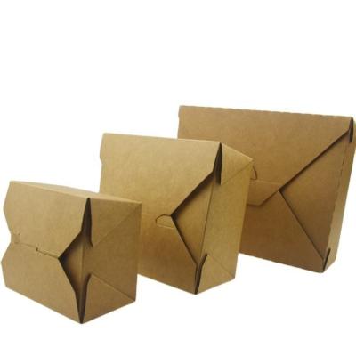 China #5 Factory Wholesale Kraft Paper Takeout Box Food Container Custom Take Away Container Paper Food Box for sale