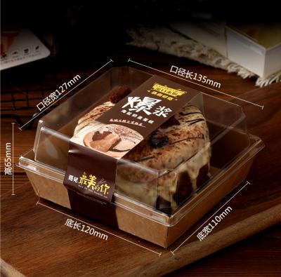 China Printed Recycled Rectangle Craft Paper Box Food For Take Away for sale