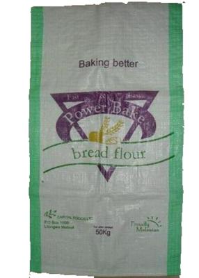 China Multi Color Printed Flour Packaging Bags , Woven Polypropylene Flour Packing Bags for sale