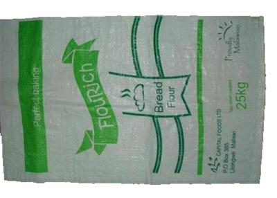 China 25KG / 50KG PP Woven Sack Bags For Flour Packaging With LOGO printing for sale