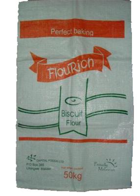 China Eco Friendly PP Flour Packaging Bags , Industrial Woven Plastic Bags For Flour Packaging for sale