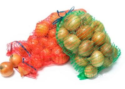 China Multi Colored Polypropylene Mesh Drawstring Bags / Mesh Fruit Bags For Packaging for sale