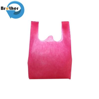 China Promotional PP Non Woven TNT Bags/Polypropylene Nonwoven T Shirt Bags Bag/T-Shirt Non-Woven Vest Carrier Shopping Bag for sale