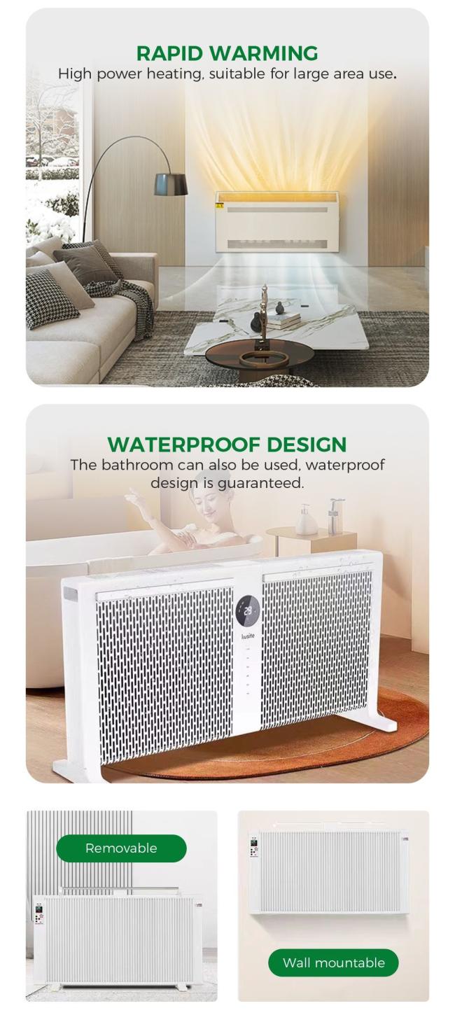 Efficient Smart Wall-Mounted Electric Convection Heater for Quick Heating