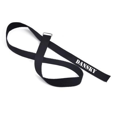 China custom LOGO nylon hook and loop mixed on same side straps with metal buckle for sale