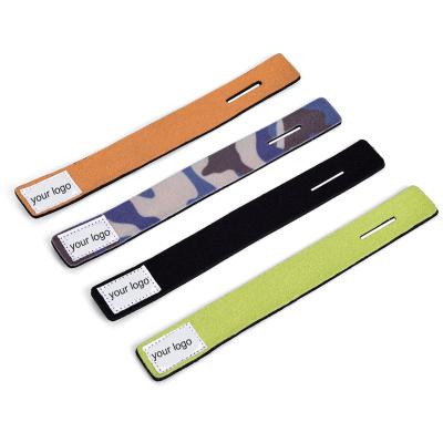 China High quality Stretchable Custom Logo Neoprene Hook and Loop Fishing Rod Holder Strap for Carrying multiple rods for sale