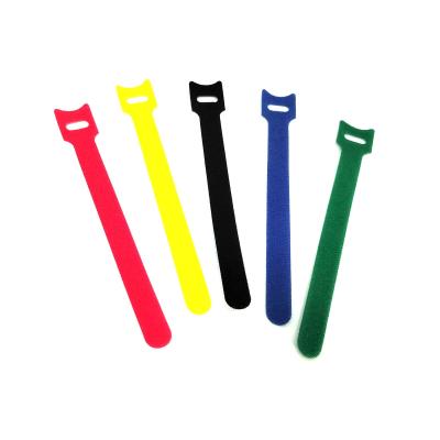 China reusable  back to back cable ties Self locking Custom shape adjustable hook and loop Fastener Tape for sale