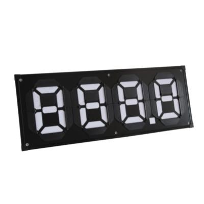 China Magnetic Flip Gas Station Fuel Price Display Black Background Red Letters for sale