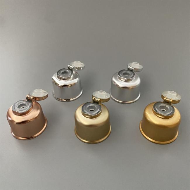 24mm Plastic Cap Gold Silver Plastic-Aluminum Cover Cosmetic Bottle Caps