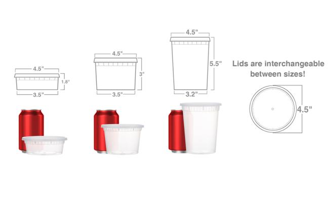 Volume:8 +16+32oz Deli Containers Combo Pack.
