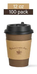 12oz brown coffee cups
