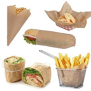 Deli Paper Sheets (500 Count) 12-Inch Red Checkered Square Sandwich Wrapping Paper Grease Resistant