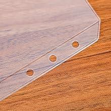 A6 Size 6-Holes Zipperless Binder Pockets