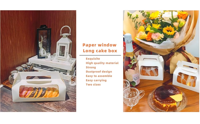 Window Paper Roll Cake Boxes