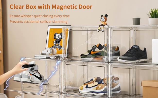 acrylic clear book book display case organizor book protector case book storage containers