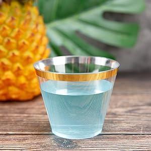 disposable gold wedding cups